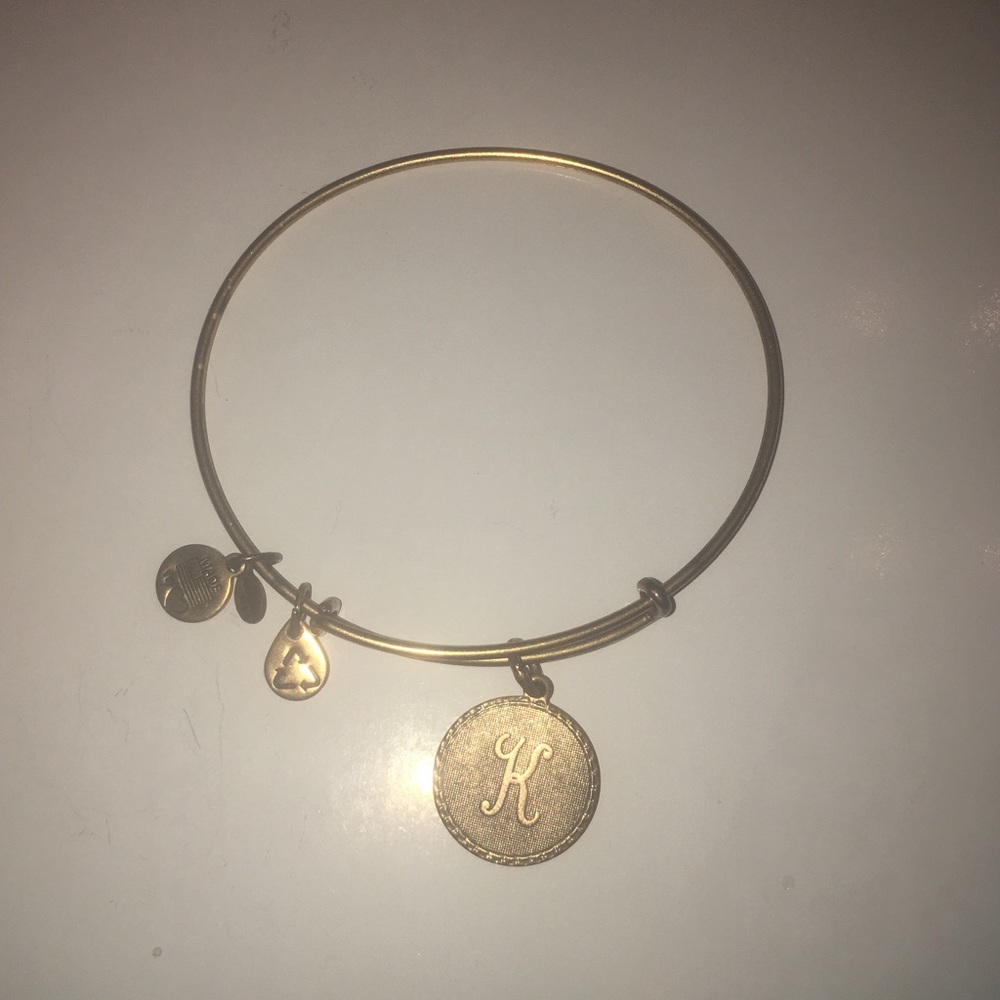 Alex and Ani Gold “K” Bracelet